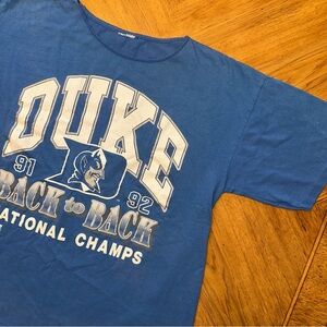 Vintage Duke Blue Devils Tshirt Size M/L 90s Back To Back Champs Salem Sportwear